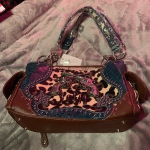 NWT Leopard print conceal carry purse